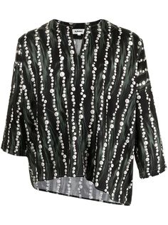 sulvam рубашка асимметричного кроя с принтом