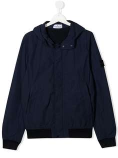 Stone Island Junior бомбер с нашивкой-логотипом