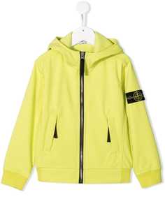 Stone Island Junior куртка с капюшоном и нашивкой-логотипом