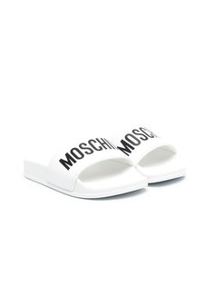 Moschino Kids шлепанцы с логотипом