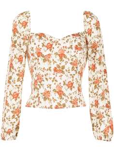 Reformation блузка с цветочным принтом