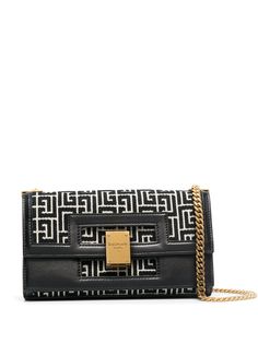 Balmain жаккардовая сумка на плечо