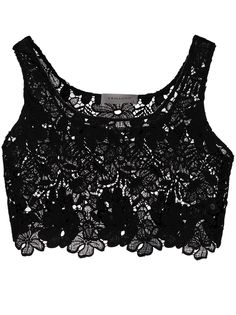 Ermanno Ermanno укороченный топ с цветочным кружевом