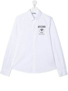 Moschino Kids рубашка с логотипом