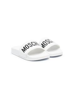 Moschino Kids шлепанцы с логотипом