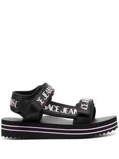 Versace Jeans Couture сандалии на липучках с логотипом