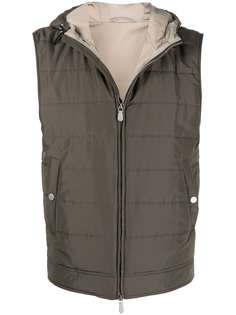 Eleventy дутый жилет с капюшоном