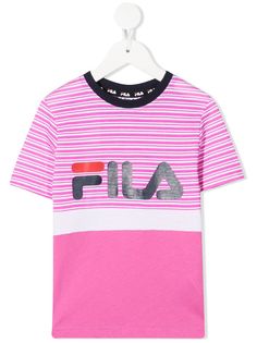Fila Kids футболка в полоску с логотипом