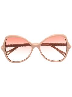 Chloé Eyewear солнцезащитные очки Billie в оправе бабочка
