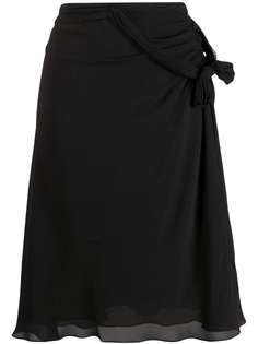 Christian Dior полупрозрачная юбка со сборками pre-owned