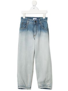 Brunello Cucinelli Kids прямые джинсы с эффектом потертости