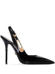 Versace туфли с декором Safety Pin