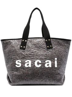 Sacai сумка-тоут с логотипом