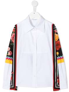 Dolce & Gabbana Kids рубашка с контрастными вставками