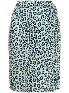 Fendi Pre-Owned юбка с завышенной талией и леопардовым принтом