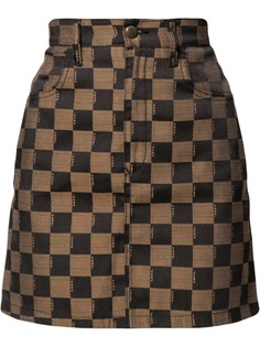 Fendi Pre-Owned юбка Pequin в клетку