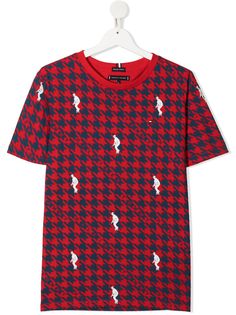 Tommy Hilfiger Junior футболка с узором в ломаную клетку