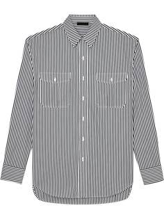 WARDROBE.NYC рубашка оверсайз в вертикальную полоску