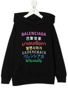 Balenciaga Kids худи с графичным принтом