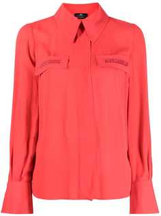 Elisabetta Franchi рубашка с вышитым логотипом