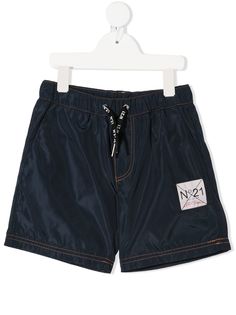 Nº21 Kids плавки-шорты с контрастной строчкой