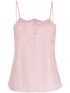 Blumarine топ на бретелях с кружевом