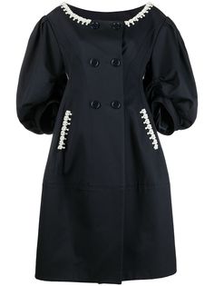 Simone Rocha пальто с декором из искусственного жемчуга