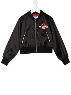 Moschino Kids бомбер с логотипом