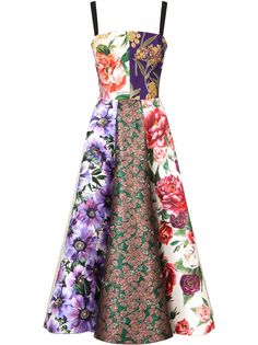 Dolce & Gabbana жаккардовое платье в технике пэчворк