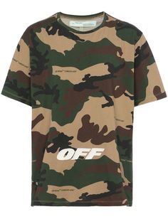 Off-White футболка с камуфляжным принтом