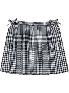 Burberry Kids клетчатая юбка со складками