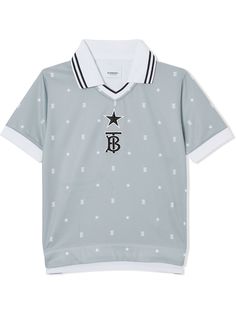 Burberry Kids рубашка поло с монограммой