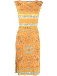Emilio Pucci платье с абстрактным принтом и поясом