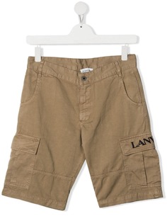 LANVIN Enfant шорты с вышитым логотипом