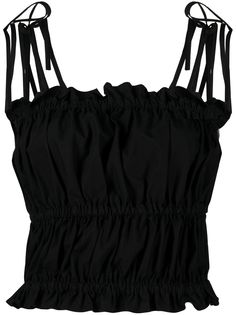 MSGM топ на тонких бретелях со сборками