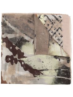 Luisa Cerano шарф тонкой вязки с абстрактным принтом