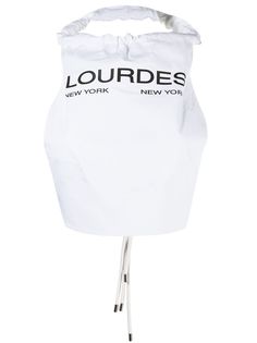 Lourdes топ Scrimmage с вырезом халтер и логотипом
