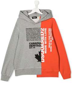 Dsquared2 Kids худи в двух тонах с надписью