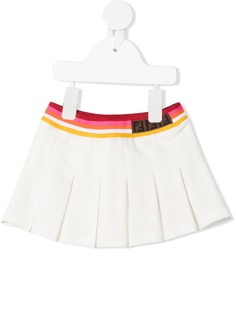 Fendi Kids юбка со складками и логотипом FF