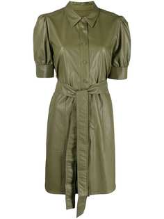 TWINSET платье-рубашка из искусственной кожи