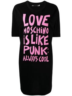 Love Moschino платье-футболка с надписью