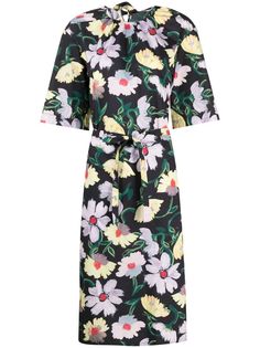 Marni платье с завязками и цветочным принтом
