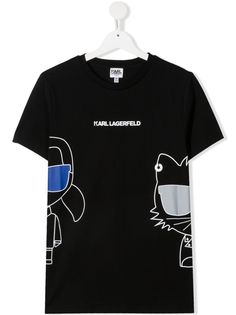 Karl Lagerfeld Kids футболка с принтом