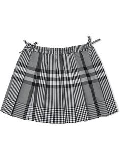 Burberry Kids плиссированная юбка в клетку