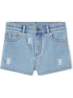 Burberry Kids джинсовые шорты с монограммой