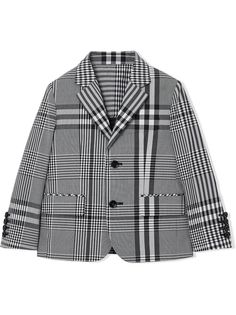Burberry Kids однобортный пиджак в клетку