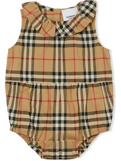 Burberry Kids боди в клетку Vintage Check