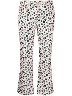 Boutique Moschino расклешенные джинсы с цветочным принтом