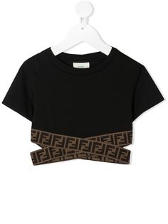 Fendi Kids футболка с логотипом