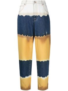 Alberta Ferretti джинсы в стиле колор-блок с завышенной талией